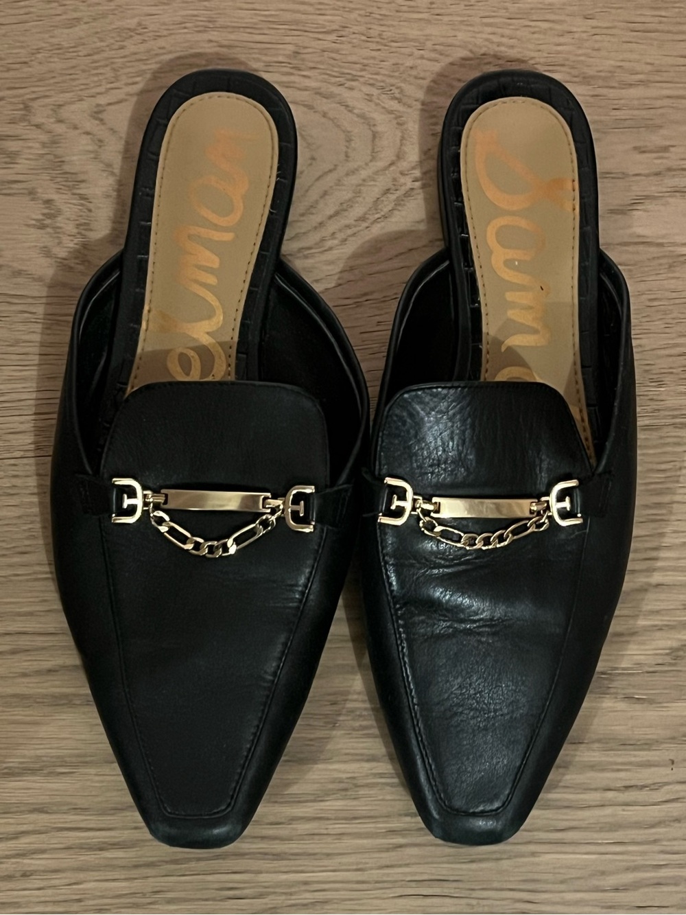 SAM EDELMAN Women’s Mules Gold Chain